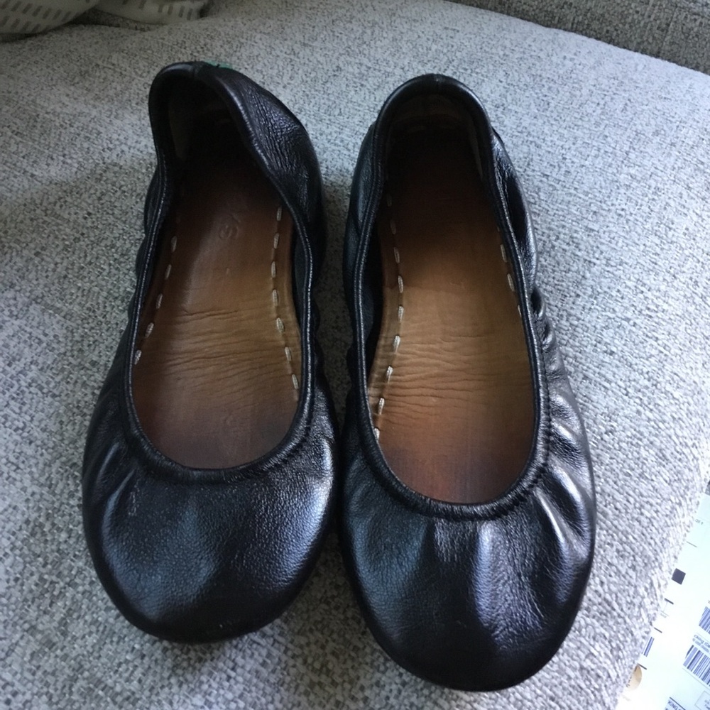 Tieks Black Leather Ballet Flats